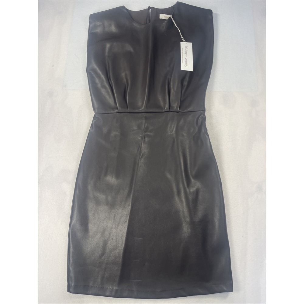 Bishop + Young Brown Vegan Leather Dress Size Small